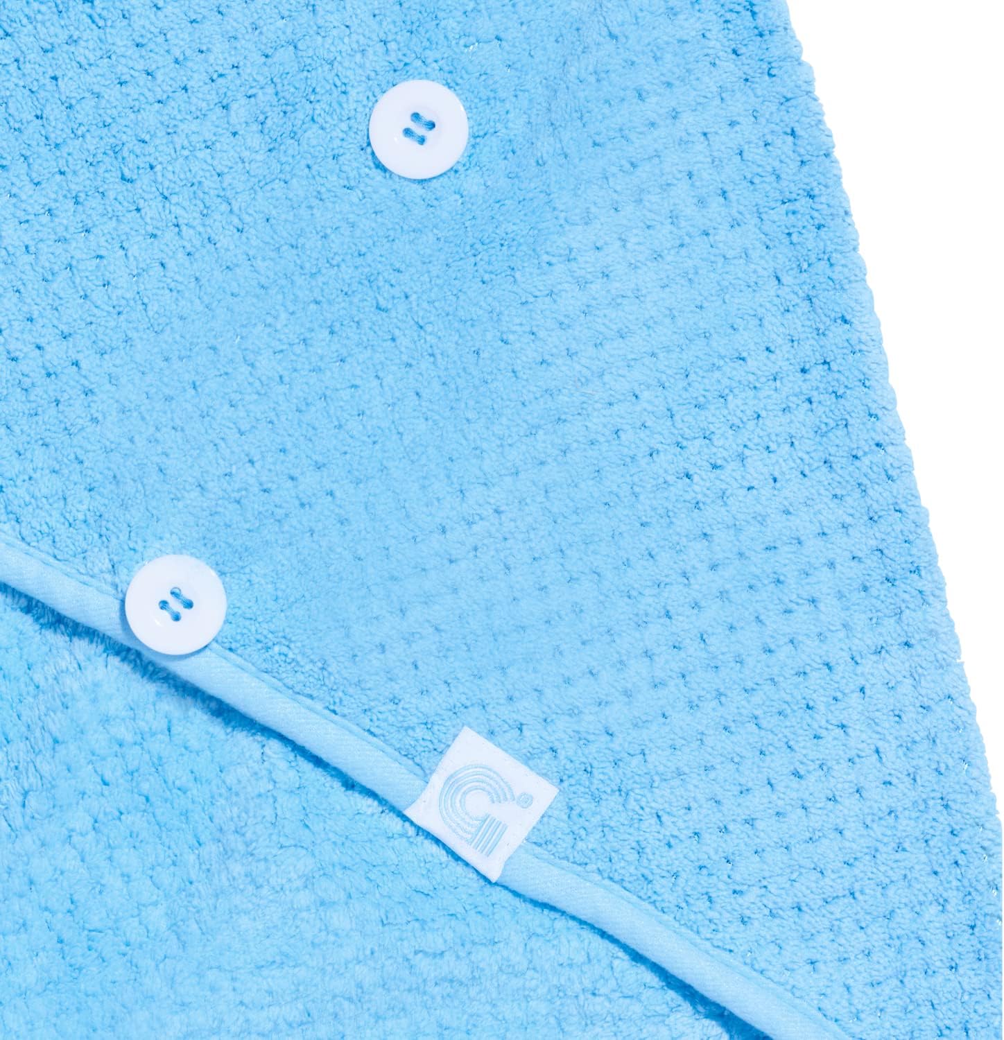 GIMME Beauty - 100% Microfiber Hair Towel - Ultra Absorbent Quick Dry Towel for Faster, Frizz-Free Drying - Adjustable Twist Hair Towel Wrap for Long Hair & All Hair Types - Blue (1 Count)