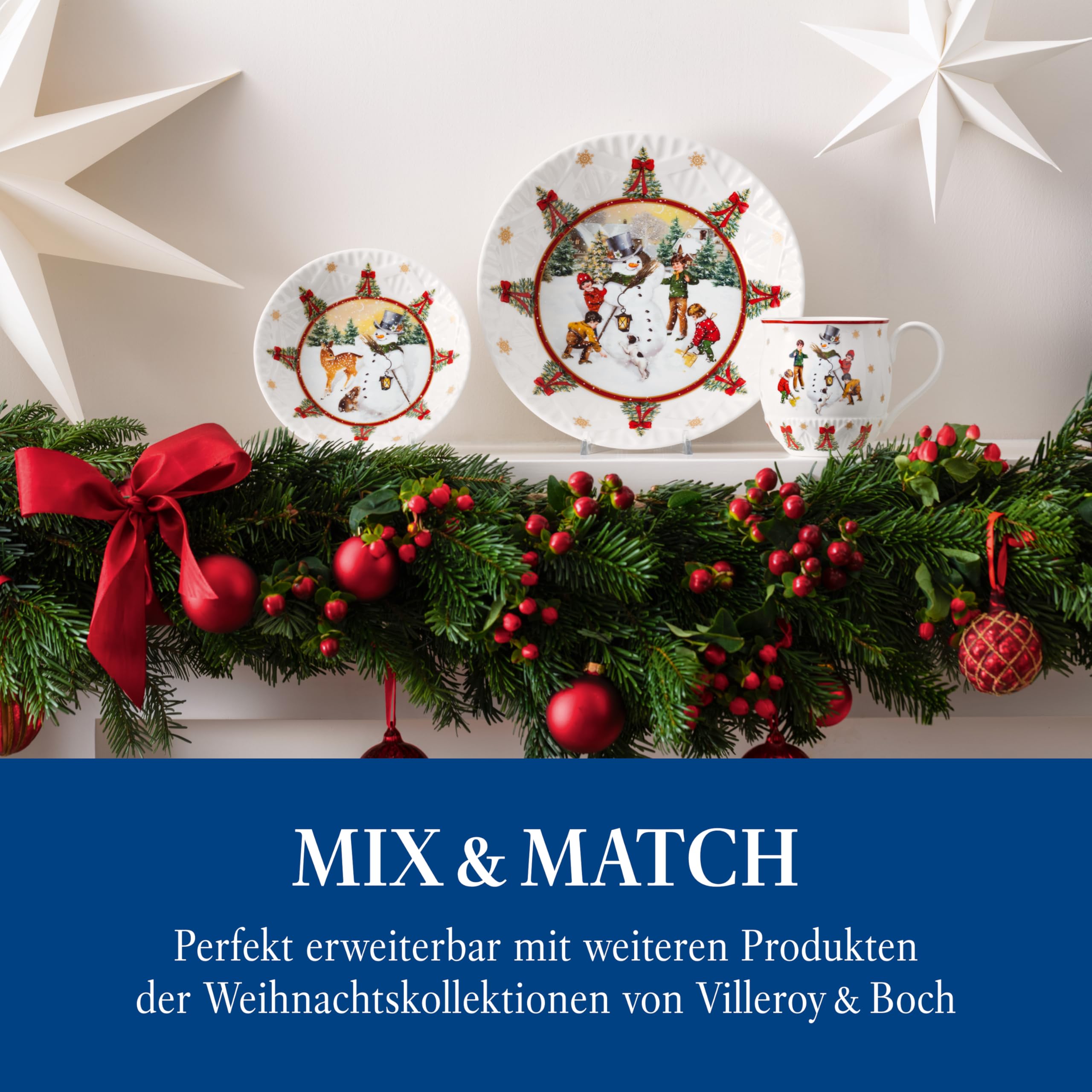 Villeroy & Boch – Toy's Fantasy Henkelbecher Bunt, Tasse, Kaffeetasse, Heißgetränkebecher Toys, Weihnachtstasse, Kaffeebecher, Wintertasse, Weihnachtsbecher, Premium Porcelain (Packung mit 2)