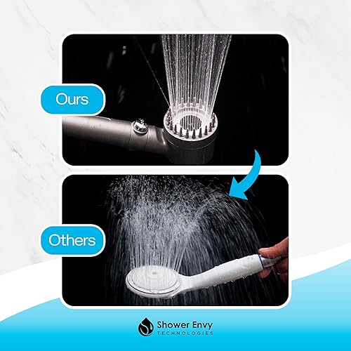 Miniatura 6 de ShowerEnvy Pure X - Cabezal de ducha de mano filtrado, alta presión, múltiples modos de pulverización, interruptor de encendidoapagado, purificador