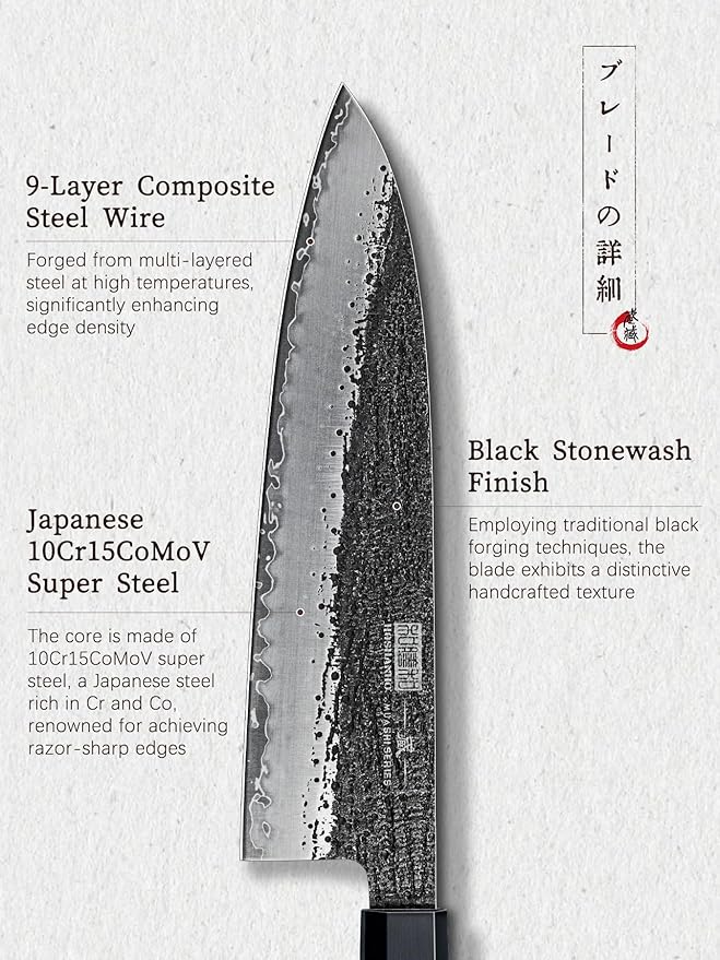 Set Cuchillos Cocina 3 Piezas Acero Inoxidable miniatura 4