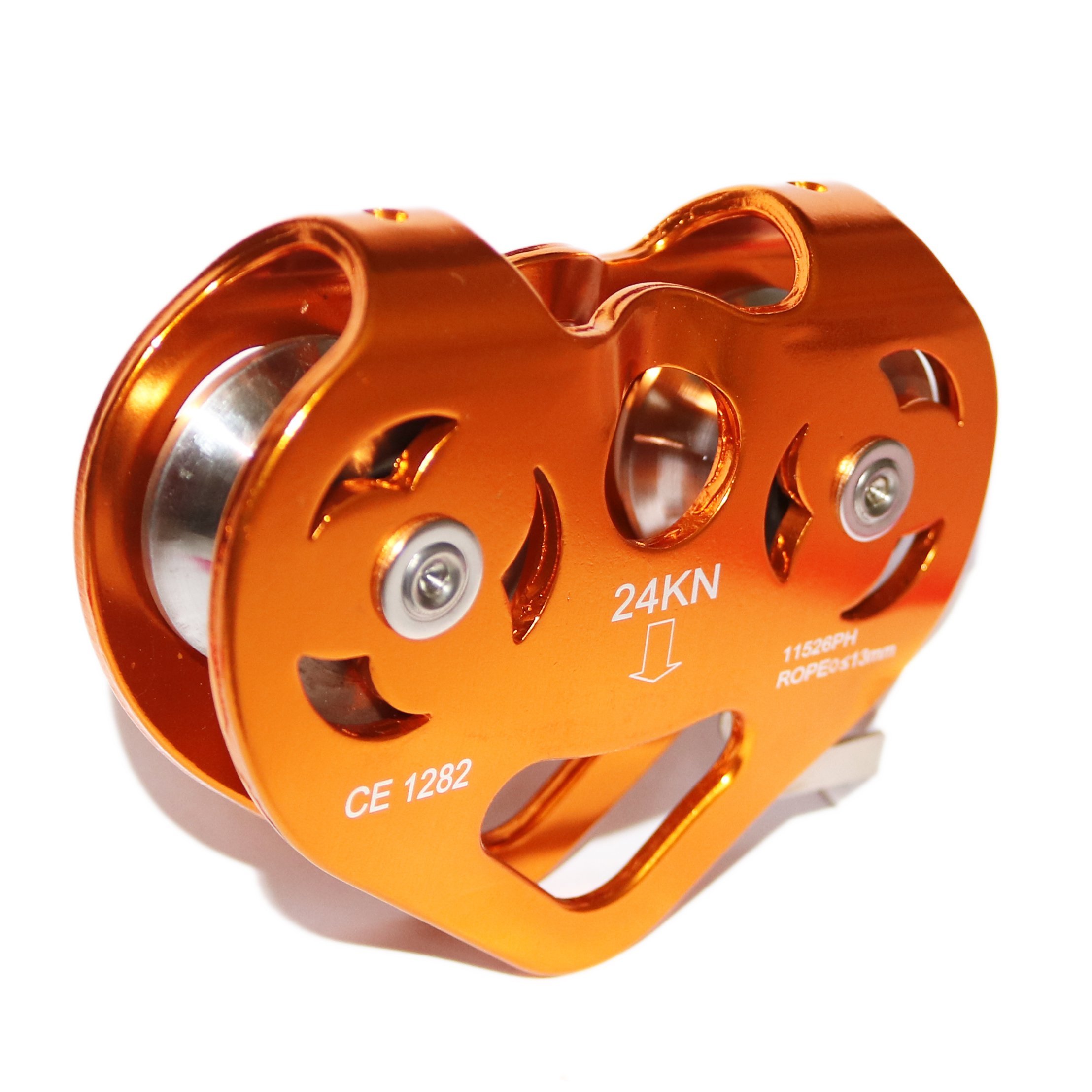 wellsem 24 KN Zip Line Cable Trolley Aluminum Pulley/Double Pulley/High Speed for Rock Climbing/Rescue/Garden and Home Working/Random Color