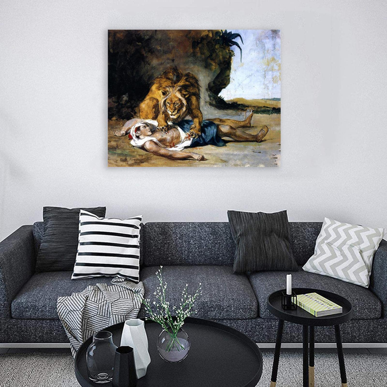 Amazon.co.jp: ウジェーヌ・ドラクロワのキャンバスアートの絵画