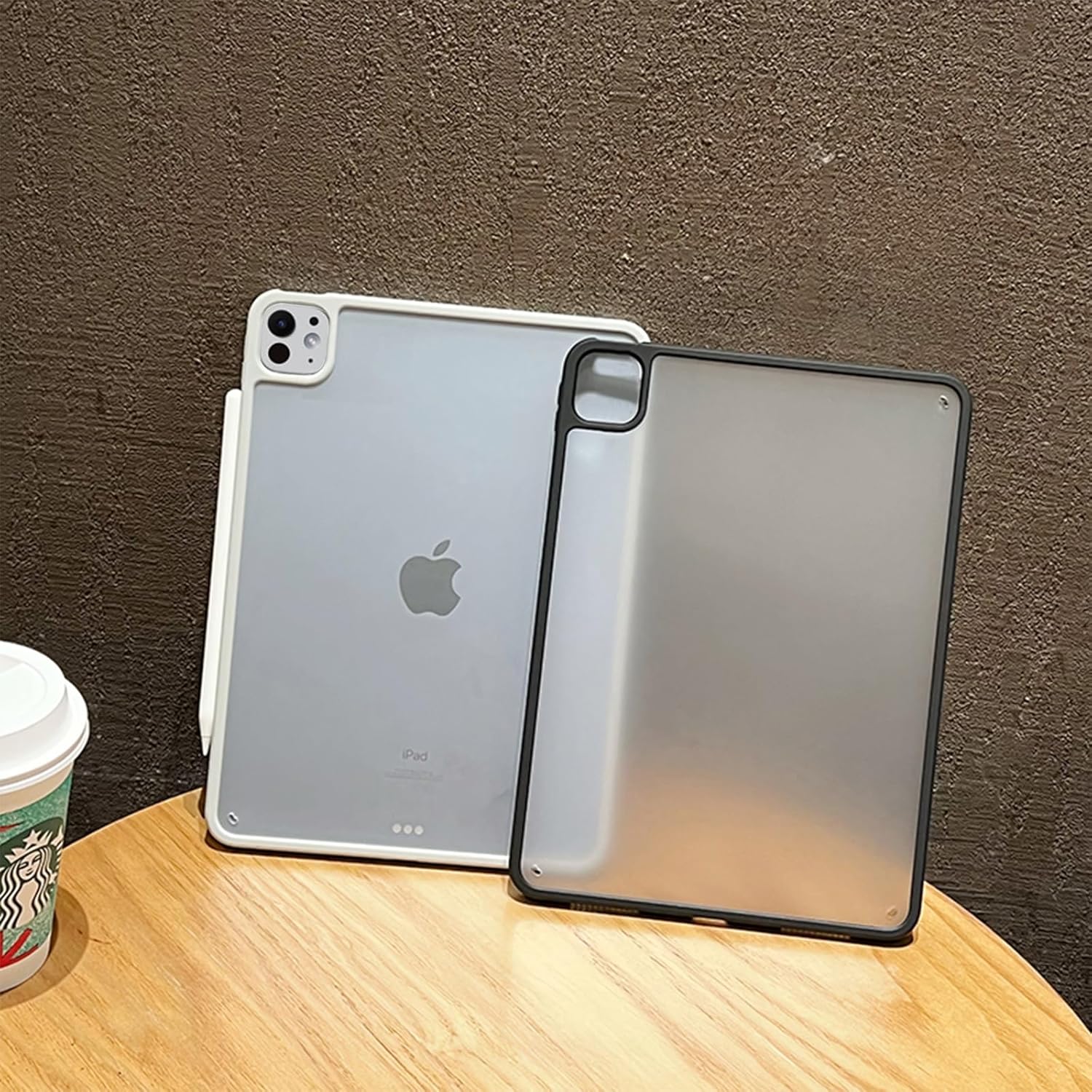 for iPad Pro 12.9 inch Case 6th/5th/4th/3rd Generation (2022/2021/2020/2018) [Supports Pencil 2nd Charging] Magnetic Attachment,Slim Translucent Hard Back & Shockproof TPU Bumper Cover, Black