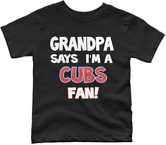 NanyCrafts Grandpa Says Im a Cubs Fan Kids Shirt, Children Cubs Fan