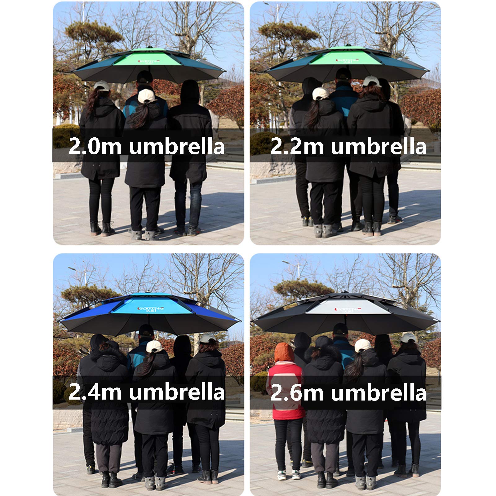 Duży Parasol Wędkarski Parasol Przeciwsłoneczny, Odchylany O 360 Stopni Nowy, Zagęszczony Filtr Przeciwsłoneczny Parasol Przeciwburzowy Do Wędkowania, Biwakowania, Gry W Golfa I Zajęć Na Świeżym Pow