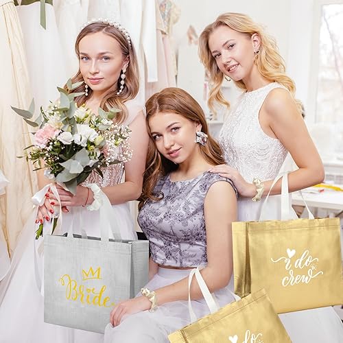 Miniatura 4 de Sweetude 24 bolsas de regalo para dama de honor, incluyendo I Do Crew, bolsas de despedida de soltera, coleteros de seda, regalos de dama de honor