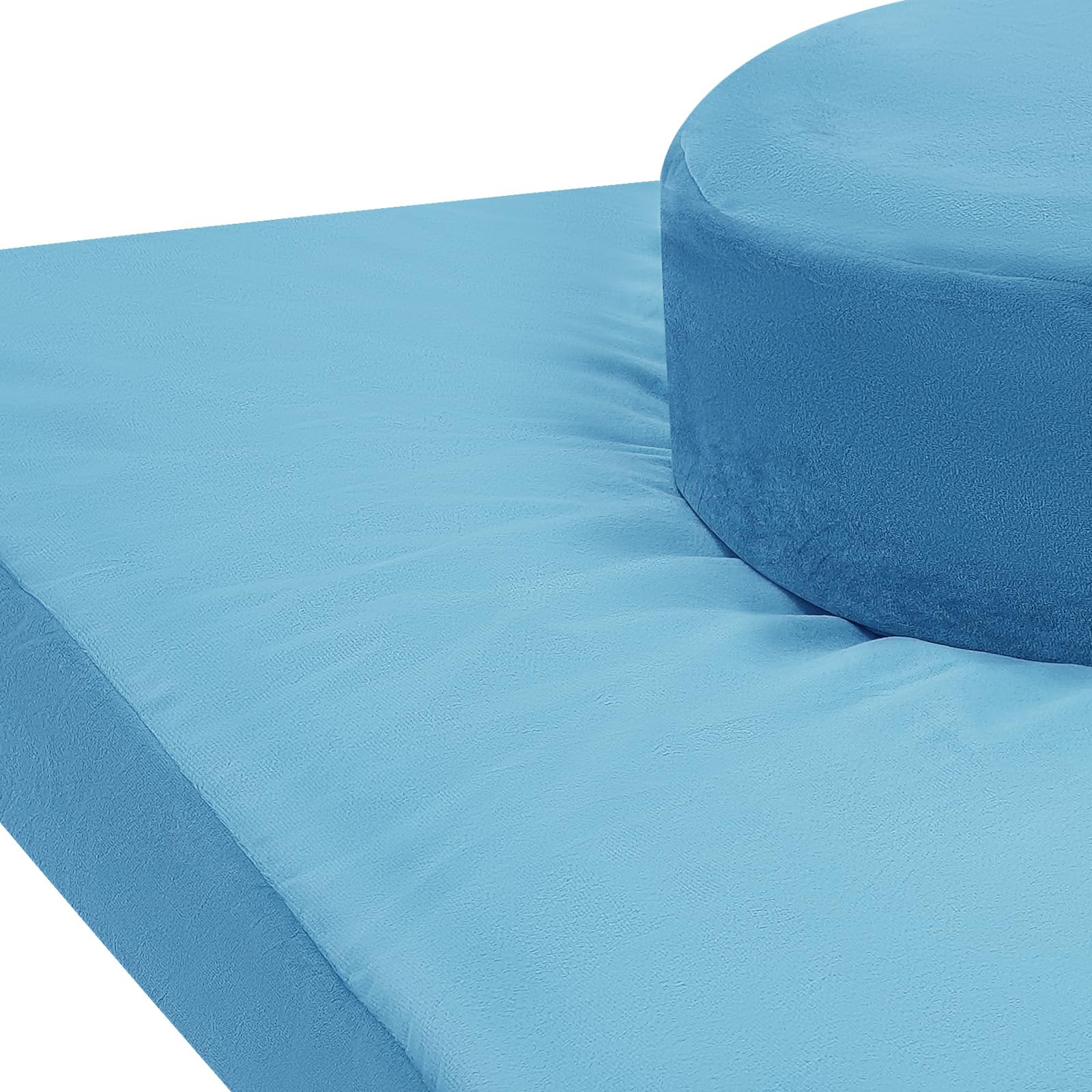 WooDerson Set di cuscini da meditazione, set di cuscini da meditazione, quadrati, con cuscino rotondo, moderni, per camera da letto, soggiorno, sala yoga