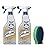 Bar Keepers Friend MORE Spray + Foam Multipurpose Cleaner (2 x 25.4 oz) & Dish Fish Dual Sponge for Bathroom, Kitchen & Outdoor Use on Stainless Steel, Aluminum, Brass, Tile, Ceramic, Porcelain & More