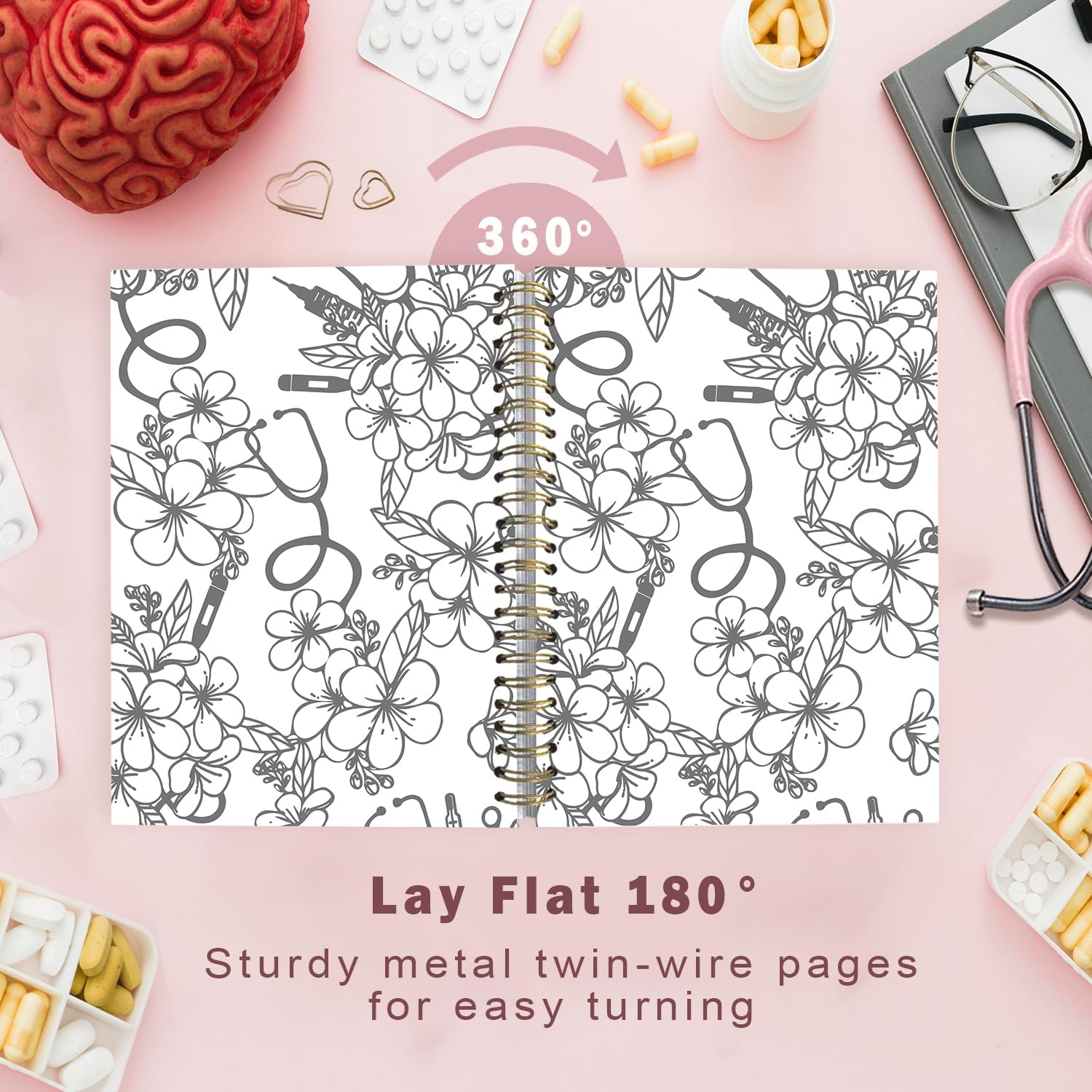 Lacama Nursing School Planner Nurse Notebook Journal, Nurse Gifts for Women,Nursing Essentials for Nurses, Nurses Week Gifts, Nurse Graduation Gift, A5 Spiral Notebook - Image 4