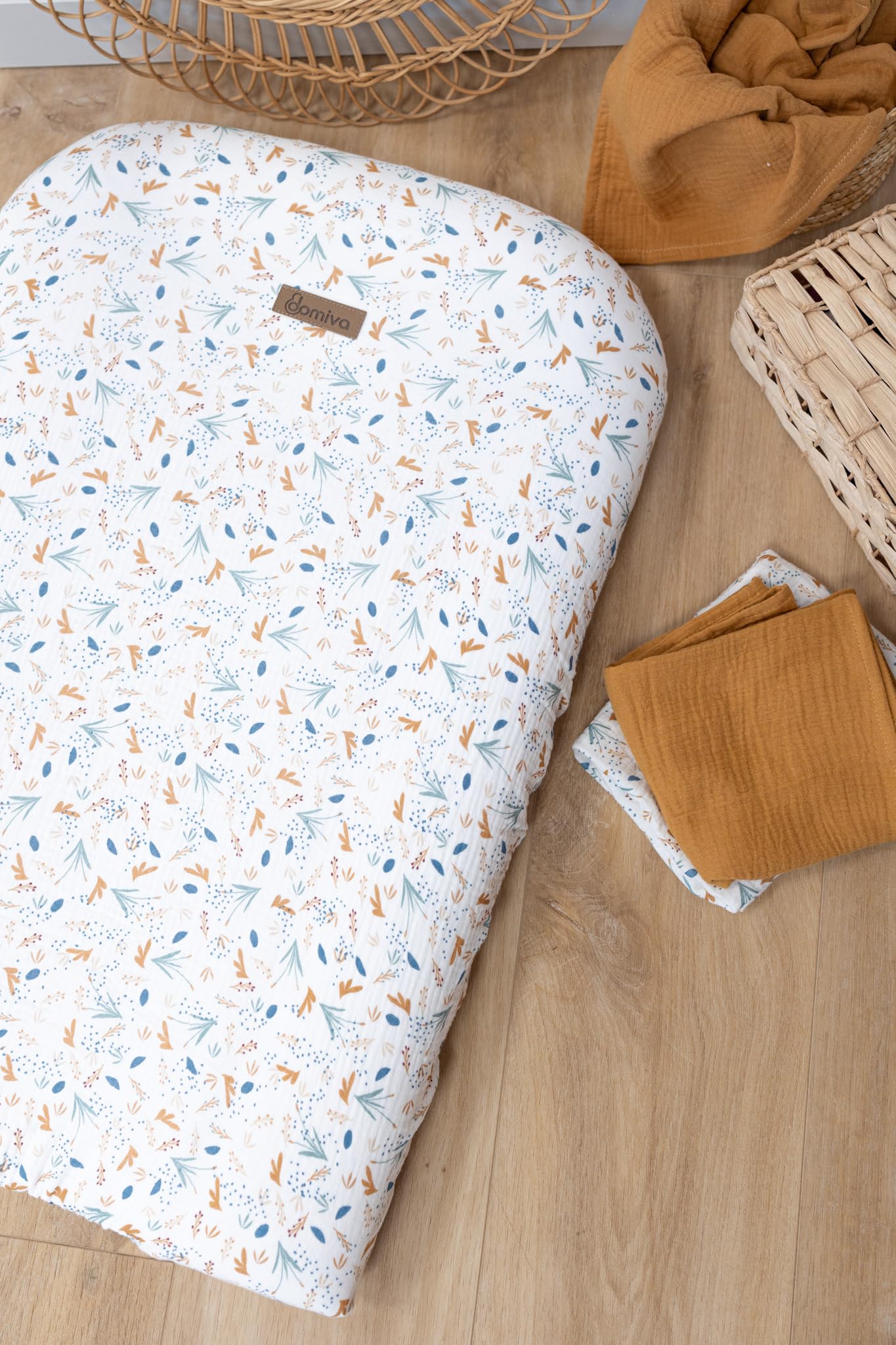 Domiva – Funda para cambiar solo 50 x 75 cm con agua de gas de algodón