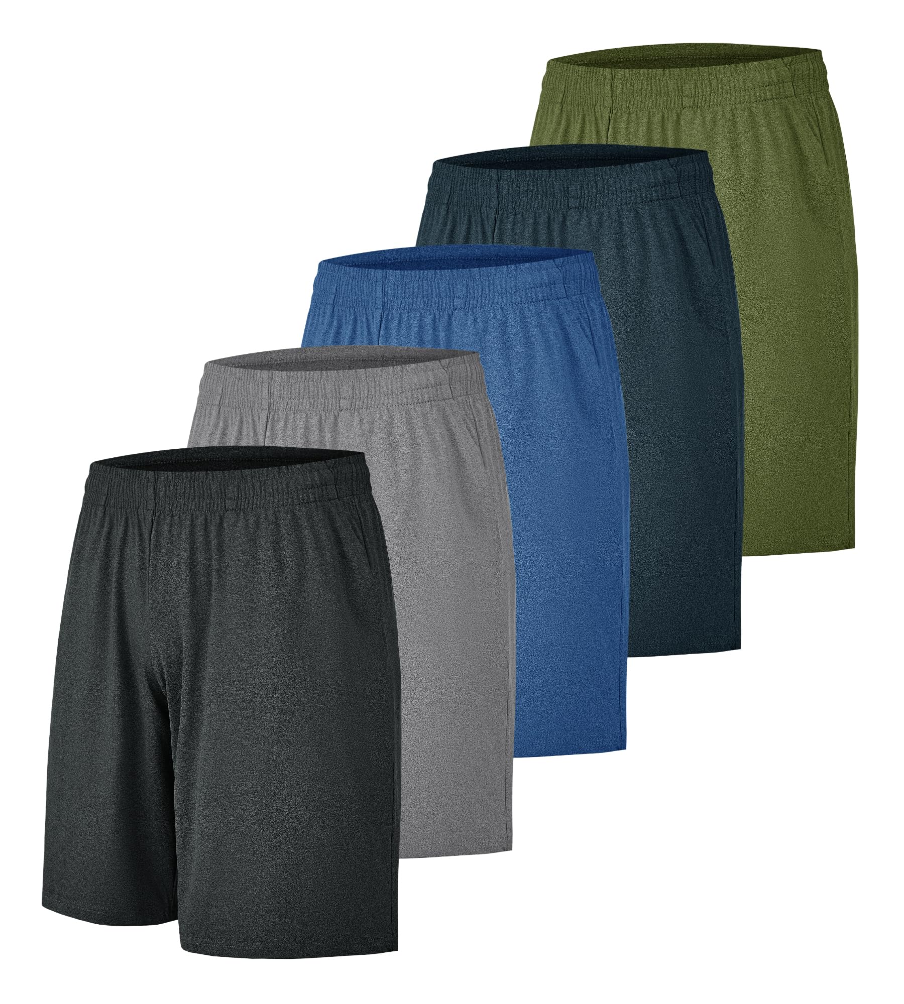 CE' CERDR Mens Athletic Workout Shorts with Pockets and Elastic Waistband Quick Dry Activewear