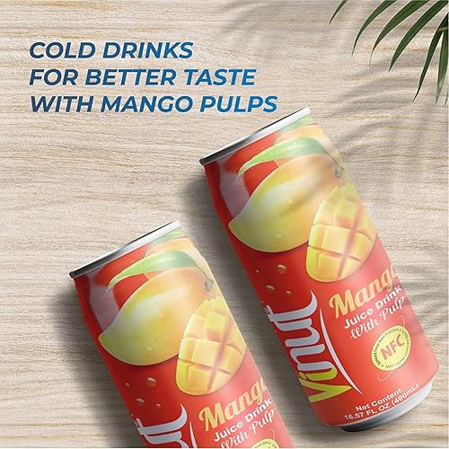 Miniatura 5 de VINUT Bebida de jugo de mango, mango recién exprimido, sin concentrado, 16.57 onzas líquidas, paquete de 6, libre de gluten, sin OMG, sin