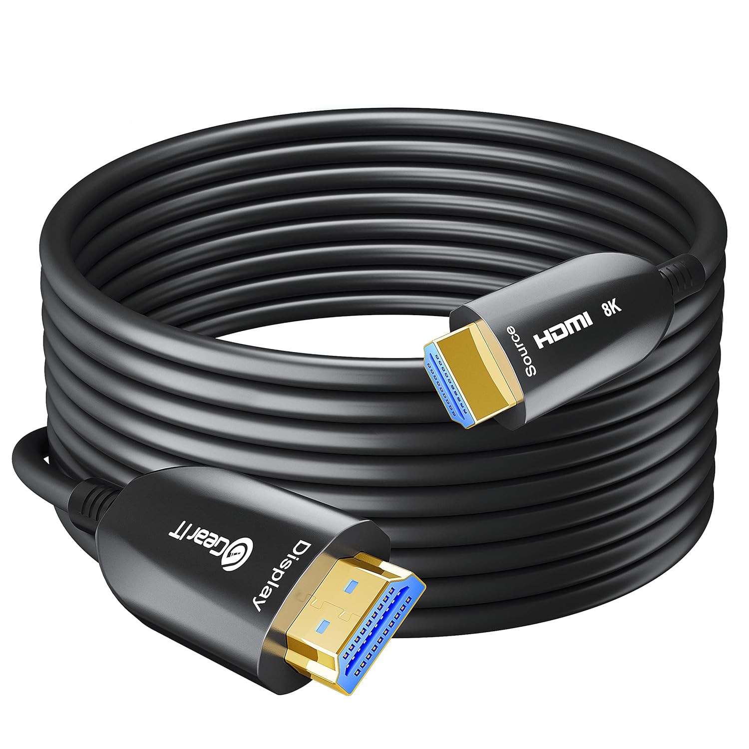 GearIT 8K HDMI Cable Fiber Optic HDM1 2.1 (33ft) Ultra High Speed 48Gbps, Supports 8K@60Hz, 4K@120Hz, Dynamic HDR, eARC, Compatible RTX3090, Xbox Series X, PS5, UHD SUHD TV, 33 Feet / 10.05 Meter : Electronics