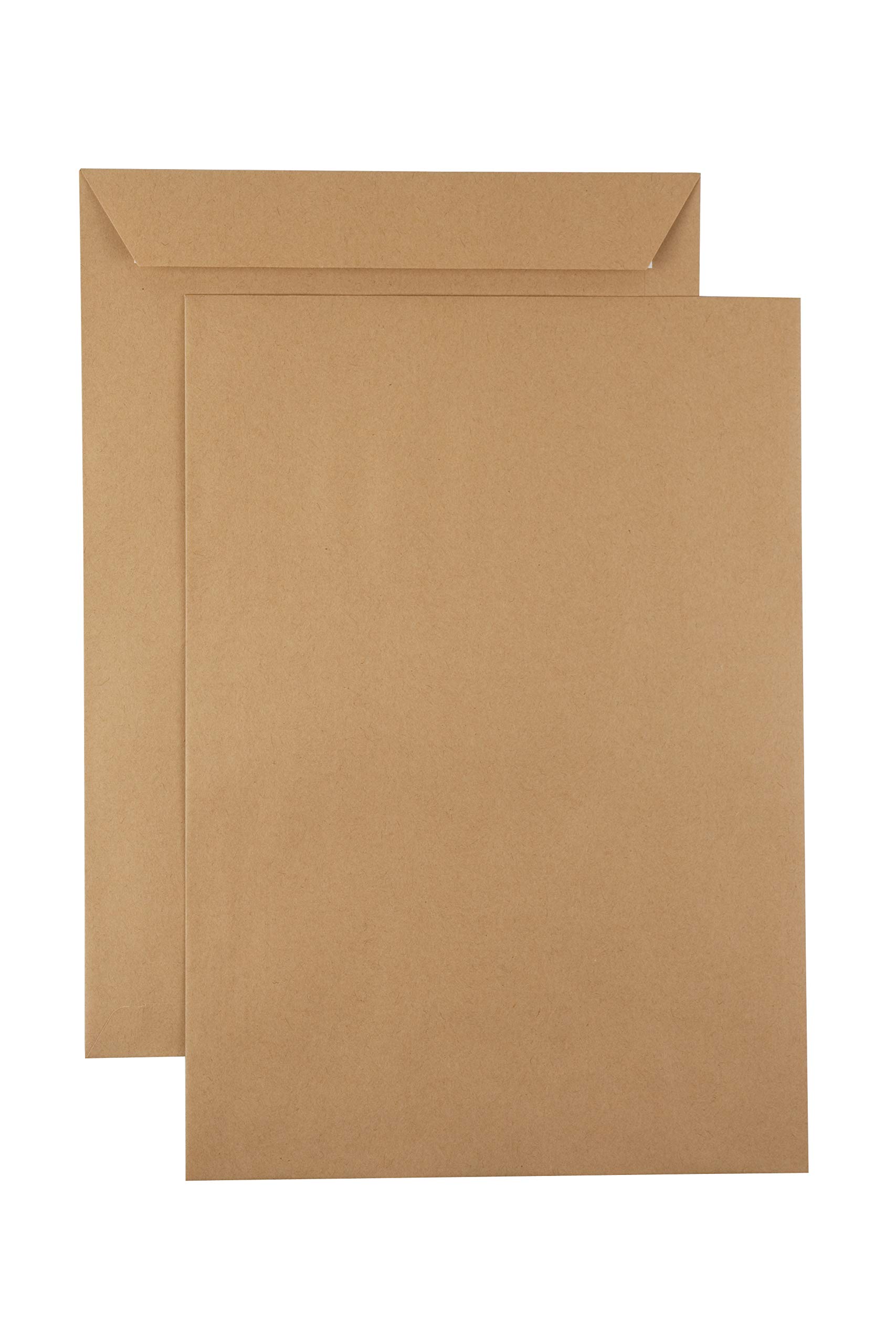 250 Faltentaschen Versandtaschen C4, haftklebend, braun, ohne Fenster (229x324+40mm)