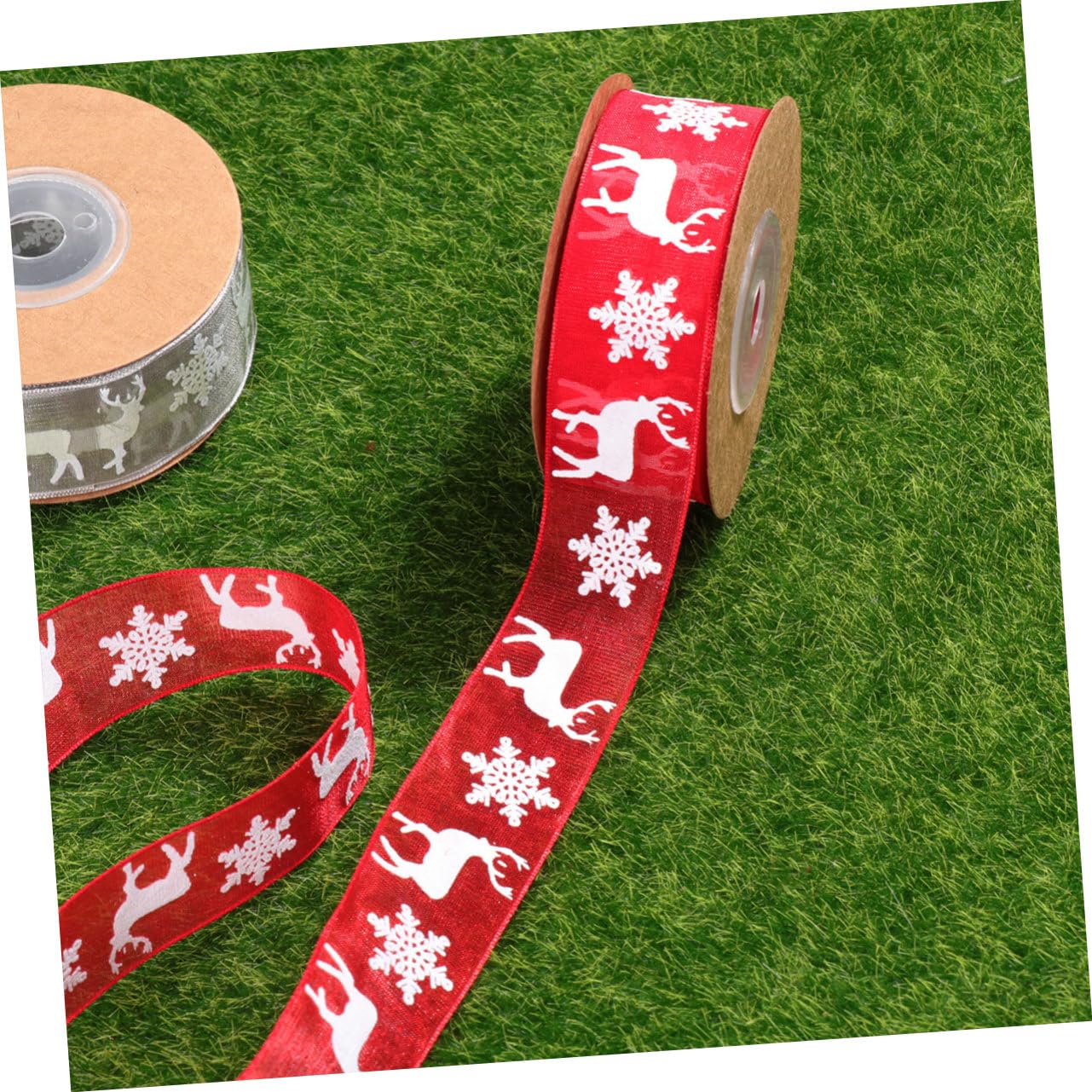 5 Pz nastro per decorazioni natalizie nastro trasparente nastro nastro natalizio per albero nastri rossi per confezioni addobbi natalizi natale decorazioni rosso