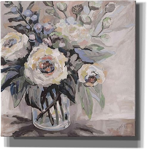 Epic Graffiti 'Delighted Greige' de Jeanette Vertentes, arte de pared en lienzo, 18 x 18 pulgadas