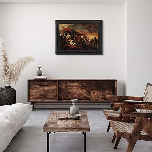 Vista 46 de Declaración de independencia de John Trumbull - Lienzo enmarcado para decoración de pared, lienzos de reproducción de pintura fina Impresión