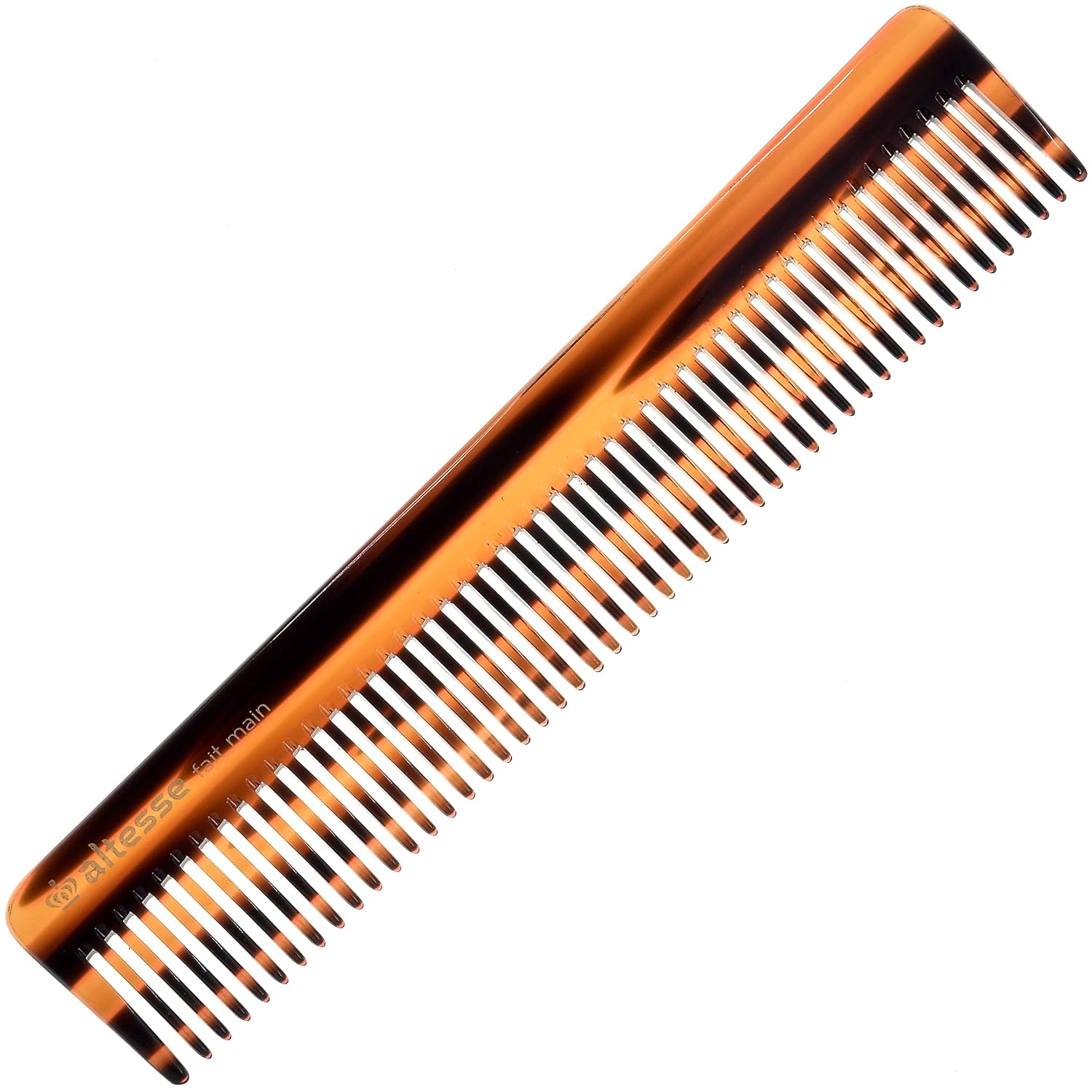 Altesse 11011 Wide Tooth Comb Detangler and Curl Defining Comb for Women, Hair Detangler Combs for Women, All Wide Teeth Acetate Large Dresser Comb or Mens Beard Detangling Comb Handmade in France