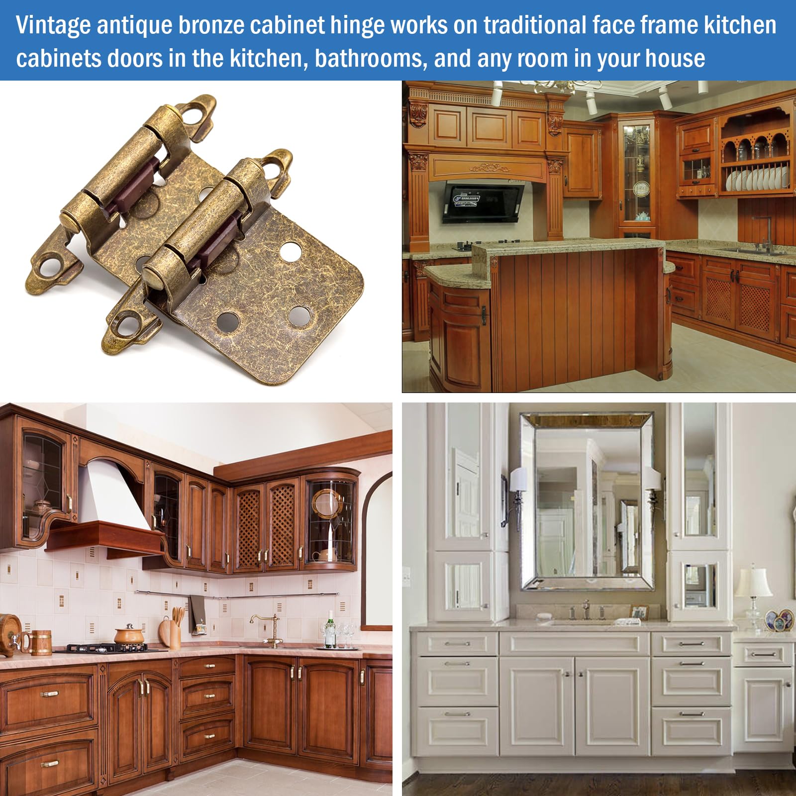 M00128-A Nickel 2PS - Charnières Pour Armoires De Cuisine à Fermeture