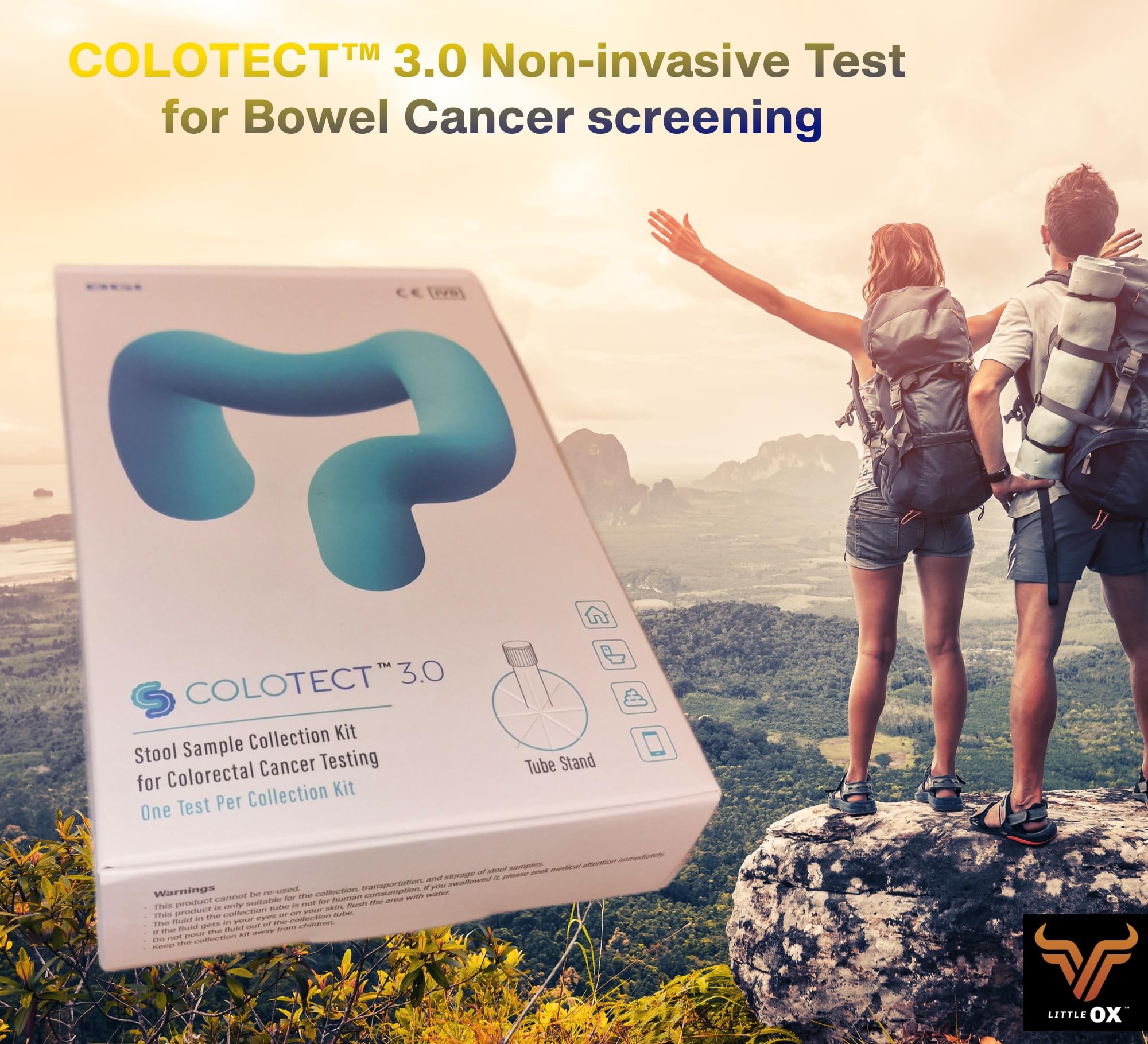 COLOTECT™ 3.0 Test non invasivo per lo screening del cancro del colon-retto, screening del cancro intestinale, rilevamento di polipi precancerosi. Kit di raccolta delle feci e analisi e risu