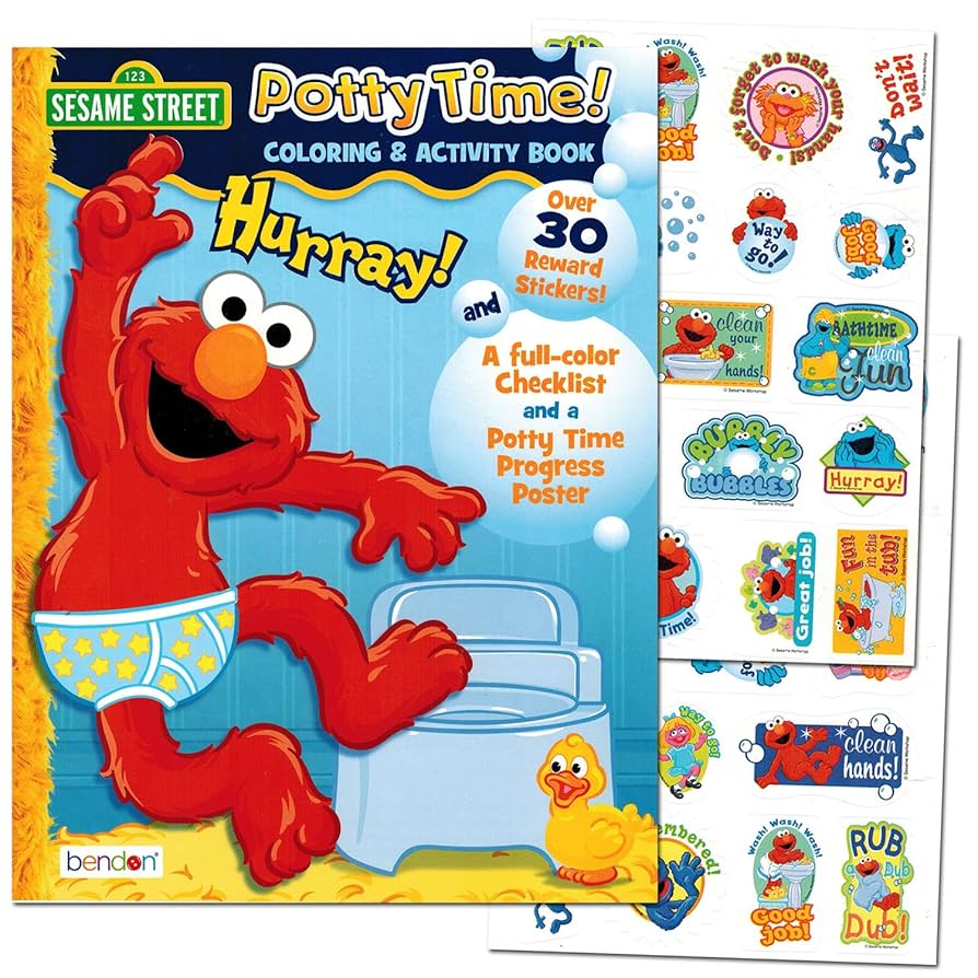 Amazon.com: Sesame Street amazon-com-sesame-street-potty-time-potty-training-coloring-and-activity-set-with-progress-chart-and-reward-stickers-toys-games