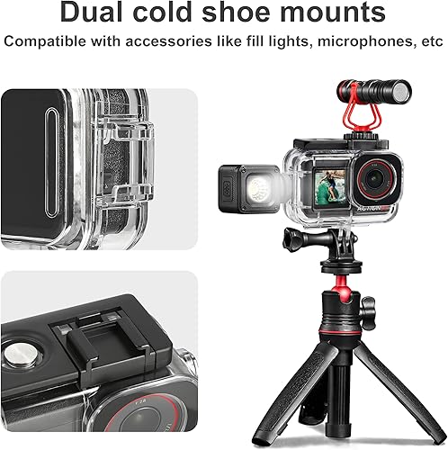 Miniatura 8 de FitStill Funda impermeable de 164 pies y 3 filtros y palo de agarre de mano flotante compatible con DJI Osmo Action 5 Pro Action 4 Action 3,
