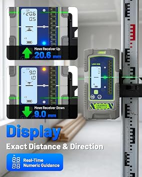 Huepar Pro Universal Digital Laser Receiver, LCD Display Detector LDD300