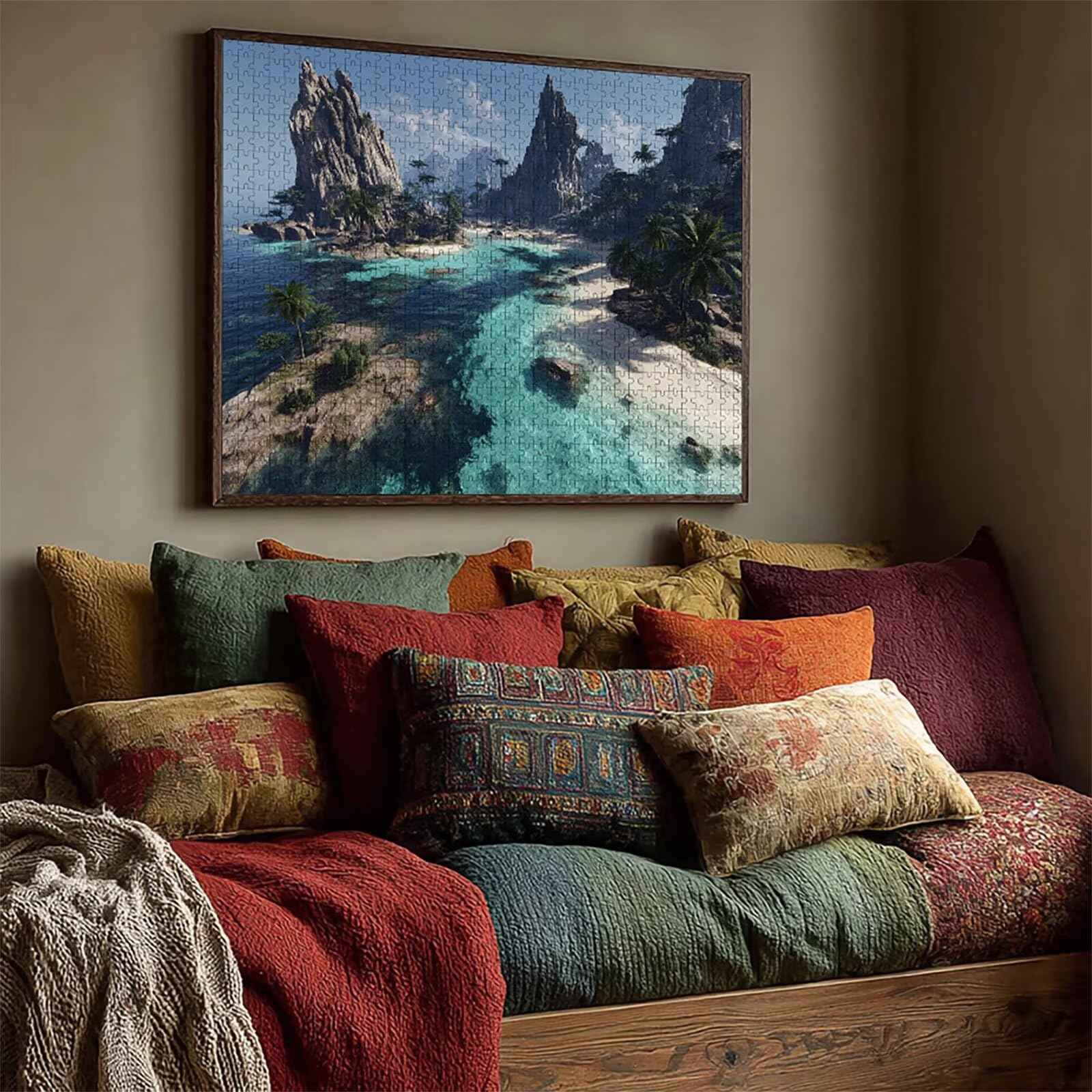 Puzzle Arte con Scatola Pianta, Montagna Puzzle Legno 6000 Pezzi Adulti 179x105cm, Attività di Intrattenimento ad Alta Difficoltà, DIY Classici Gioco, Jigsaw Per Tutta La Famiglia, Regalo, 5-2526