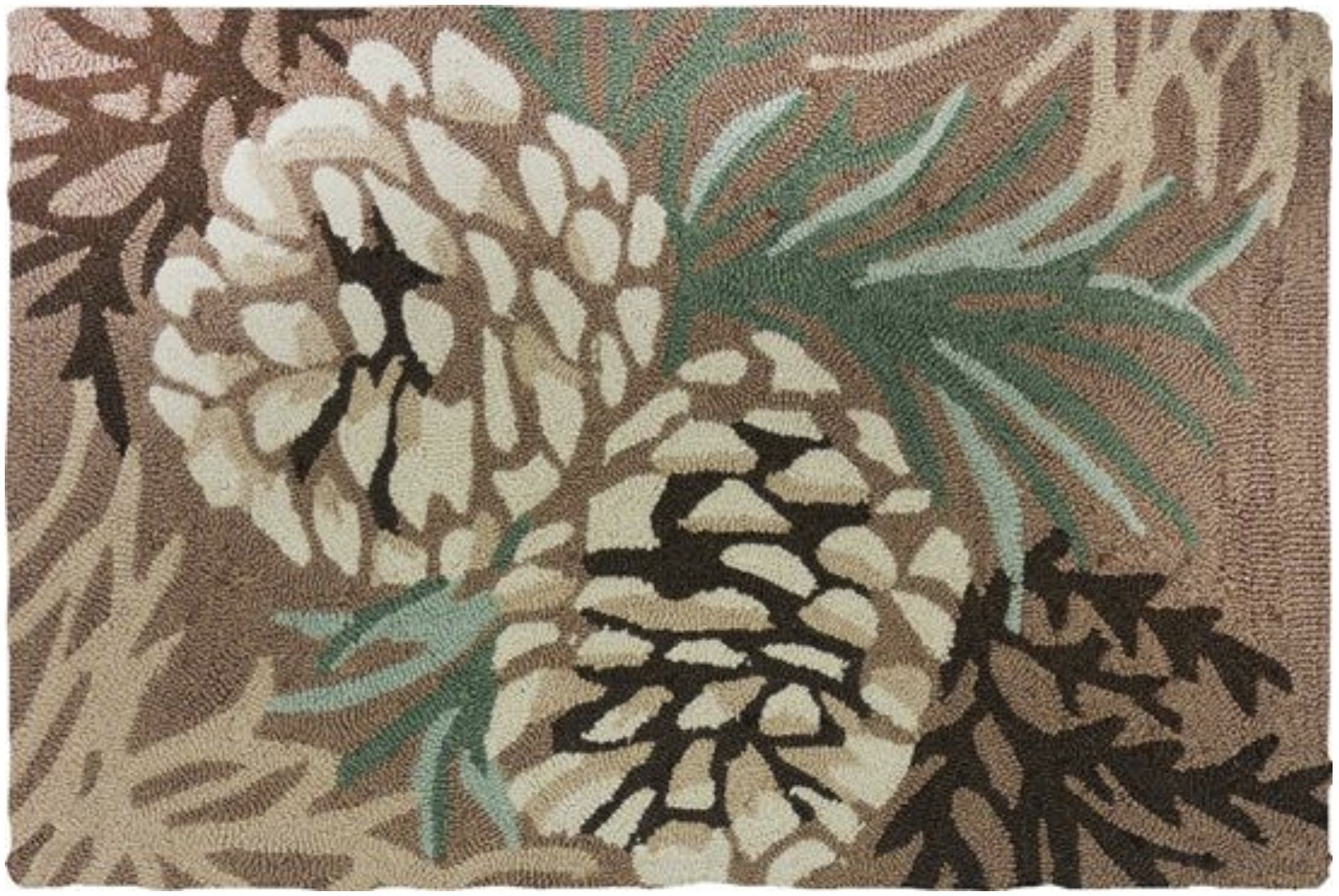 Homefires Accents Pine Cone Indoor Rug, 22-Inch by 34-Inch