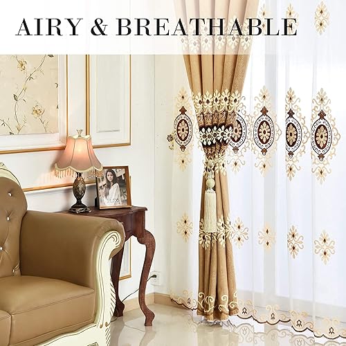 Miniatura 3 de Cortinas Vogol opacas, de chenilla, jacquard para ventana, cortinas elegantes, paño, tratamiento opaco para habitación, sal de estar, ojales