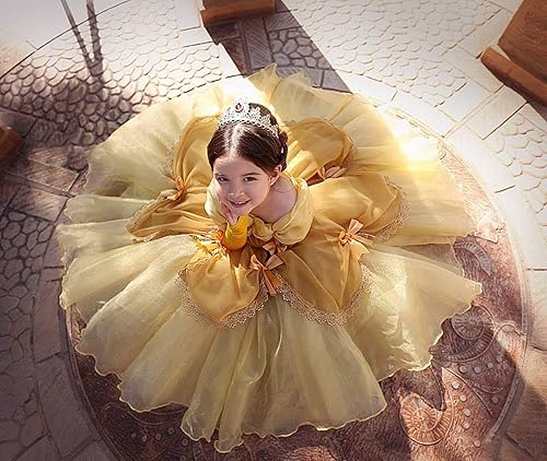 Miniatura 5 de Disfraz de princesa para niñas, vestido de princesa para fiesta de cumpleaños, disfraz de Halloween, disfraz de cosplay para niñas pequeñas