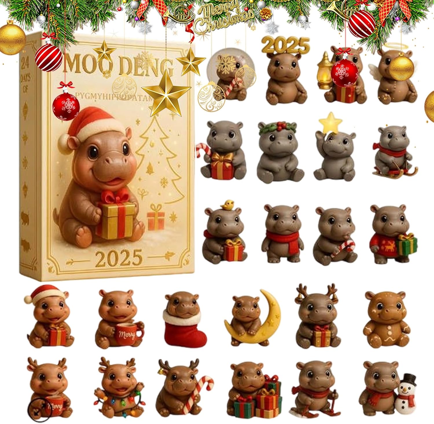 Calendario Dell'Avvento 2025 Con 24 Charm Per Scarpe – Conto Alla Rovescia Natale Per Bambini, Accessori PVC Regalo