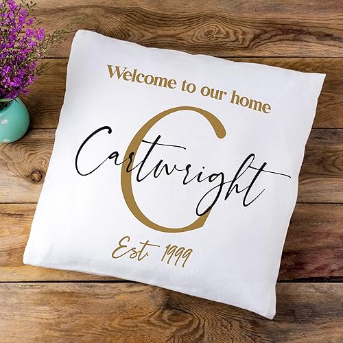 Miniatura 3 de Funda de almohada personalizada de 18 x 18 pulgadas - Fundas de almohada - Almohada personalizada con monograma - Fundas de almohada con nombres -