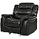Christopher Knight Home GDFStudio Great Deal Furniture Merit Black Leather Recliner/Glider Chair