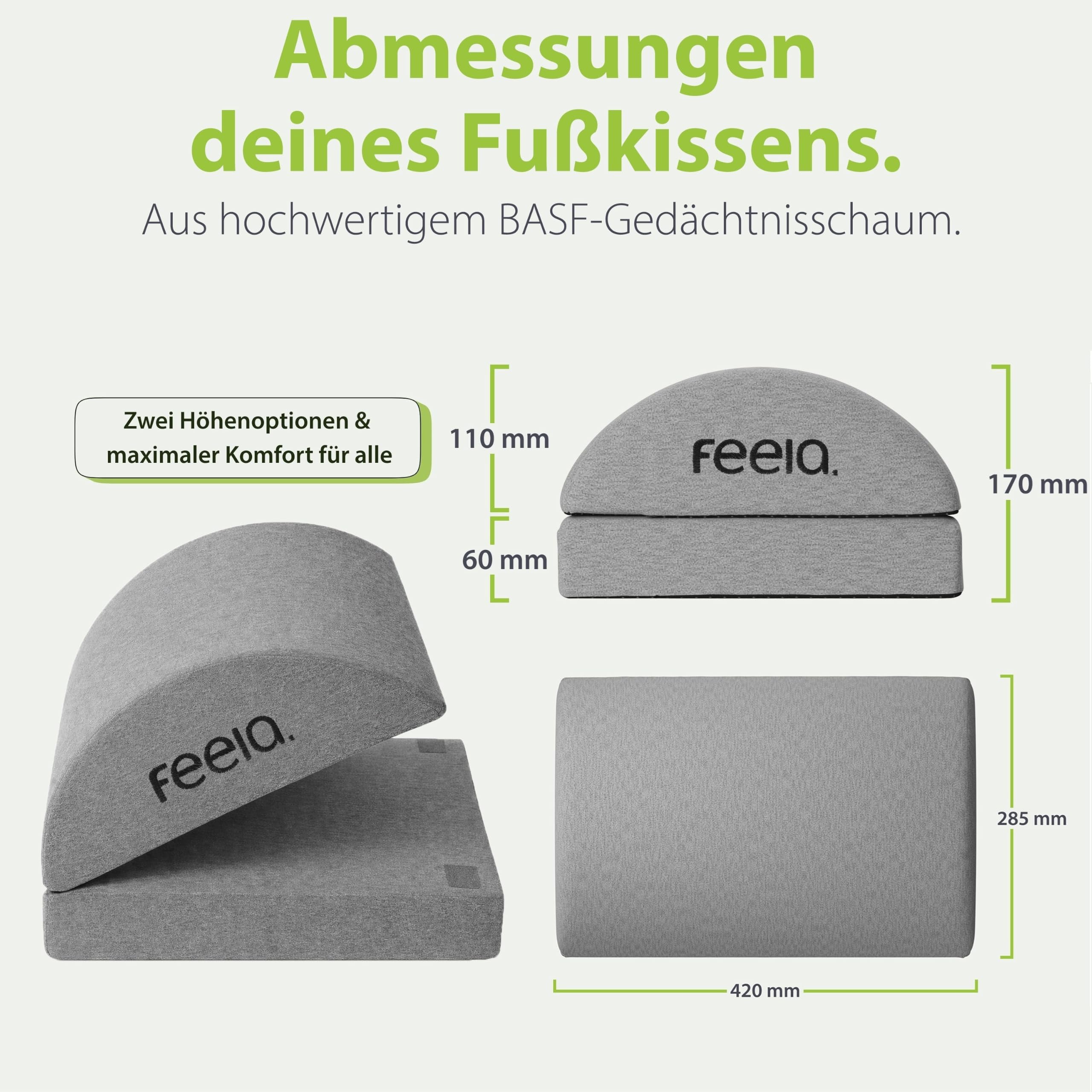 feela. Podnóżek na biurko [Zwycięzca porównawczy] – ergonomiczny podnóżek z rdzeniem z pianki premium i zintegrowaną kieszenią na ciepło – antypoślizgowy podnóżek i podnóżek do biura i biura domowego