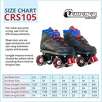 Vista 6 de Chicago Skates Sidewalk Roller Skates – Durable, Top Performance Indoor/Outdoor Use Skate Shoes for Girls & Boys, High-Top Boot Safety Youth Quad