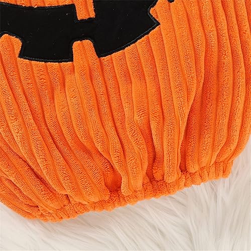 Miniatura 5 de Disfraz de Halloween para bebé, sin mangas, lindo chaleco de calabaza + sombrero, conjunto unisex para niños y niñas, lindo traje de calabaza