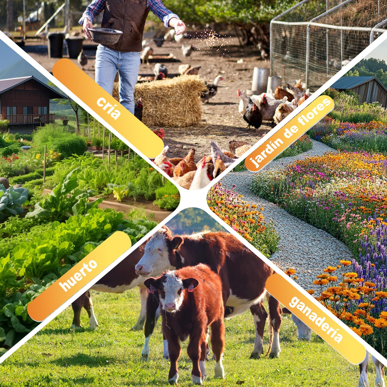 1000m Hilo para Pastor Eléctrico, Cercas Eléctricas Cinta 6 Conductores | Alta Conductividad y Resistencia UV, Cable Valla Eléctrica para Caballos, Vacas, Perros, Jardín Pastos Granja