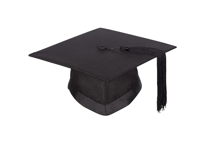University academic mortarboard (Bachelor) - Graduation cap - Large - Black