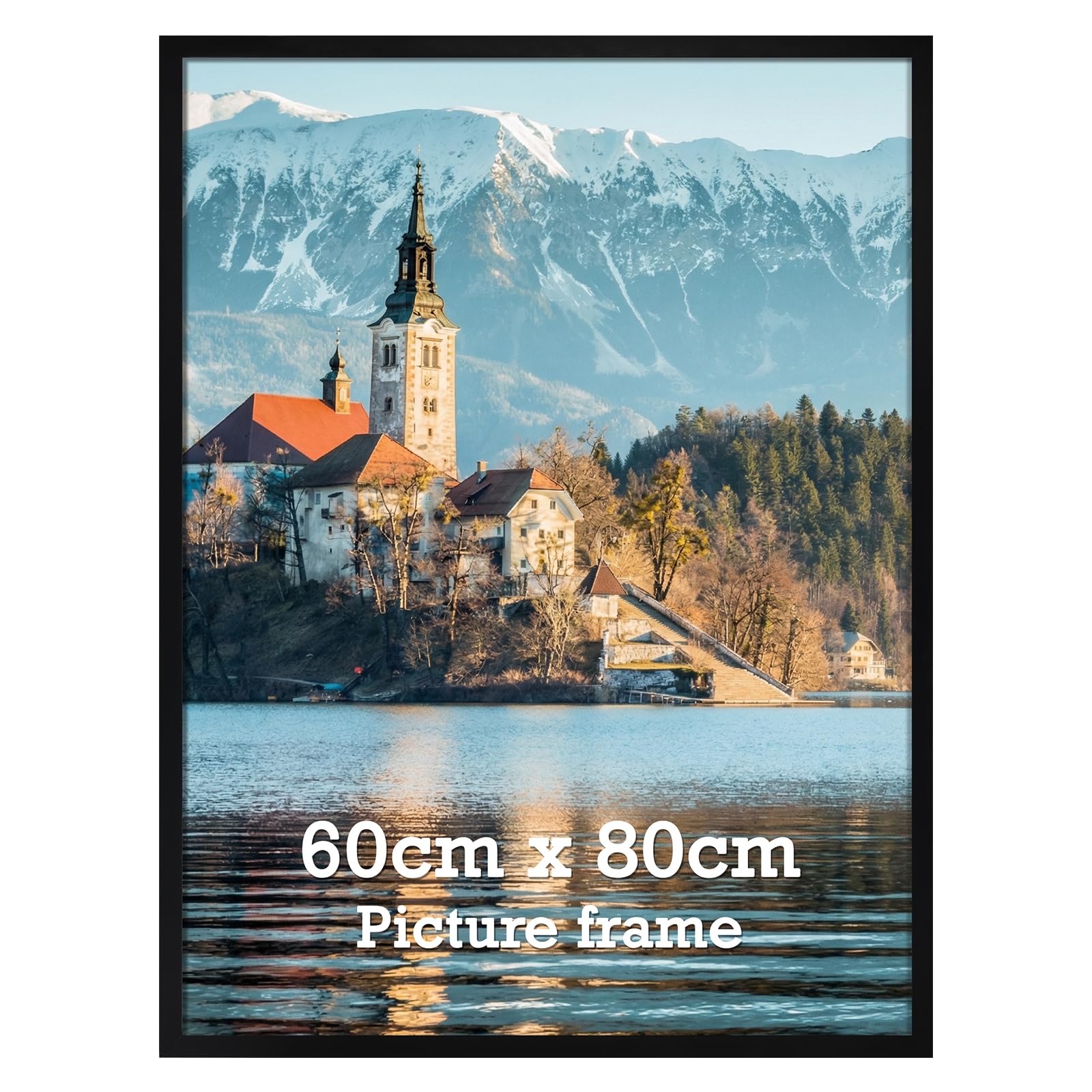 Vasemouh 60x80cm picture frame Black, Single Aluminium 60 x 80 frame Poster Frame Horizontal or Vertical Wall Mounting for Home, Office, Gallery โ image 1