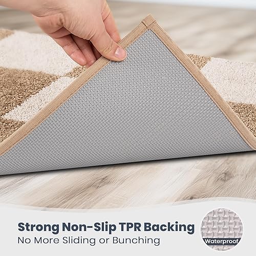 Miniatura 4 de PURRUGS Bathroom Rug Non-Slip Machine Washable 20" x 30", Super Absorbent and Quick-Dry Bath Mat, Extra Soft and Plush Bath Rug for Shower, Bathtub