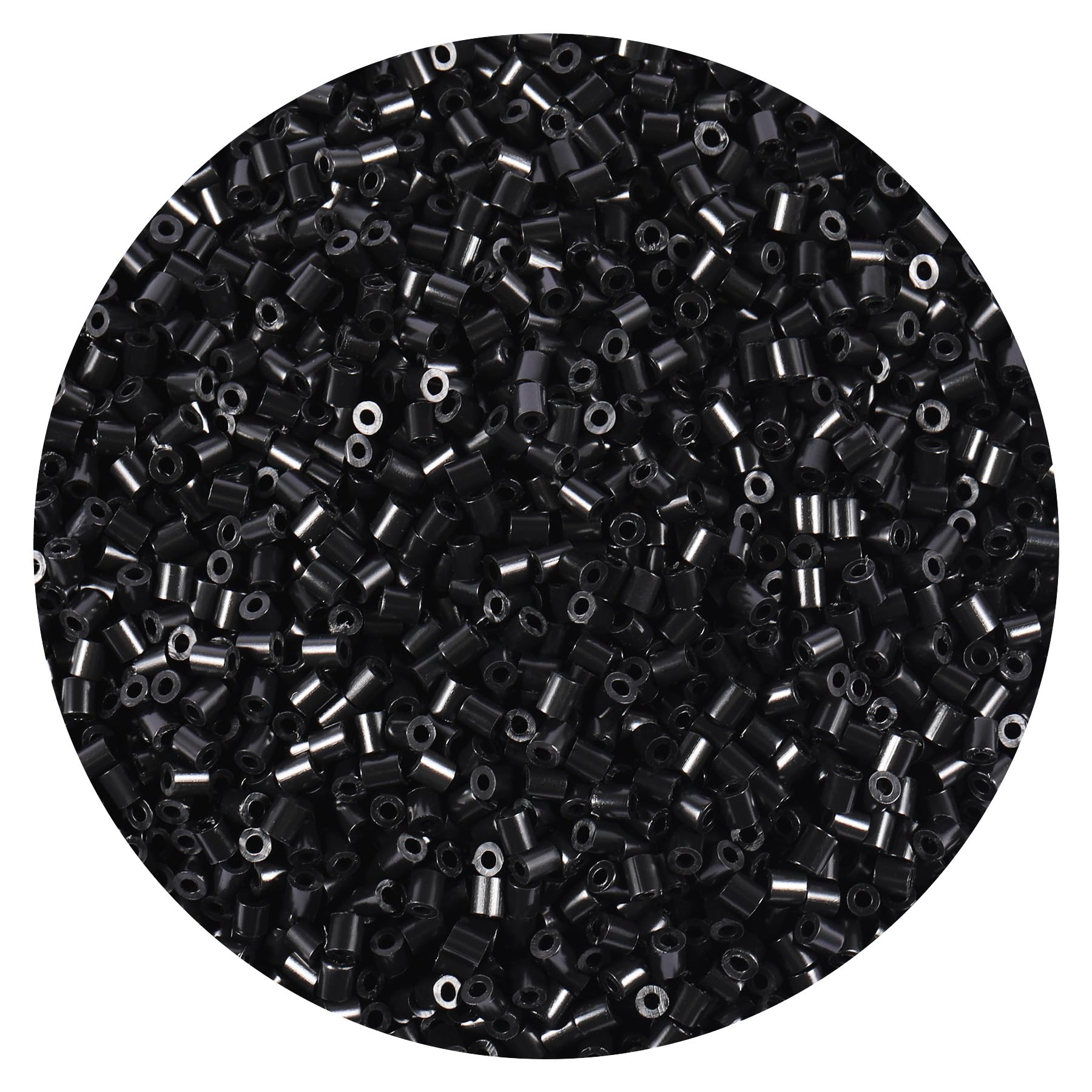 10000Pcs Loose Mini Fuse Beads 2.6mm Bulk Refill Kit Stress Relief Pixel Art 3D Craft Melting Beads for DIY Decor Crafts Creative Handmade Projects (Black) — image 1