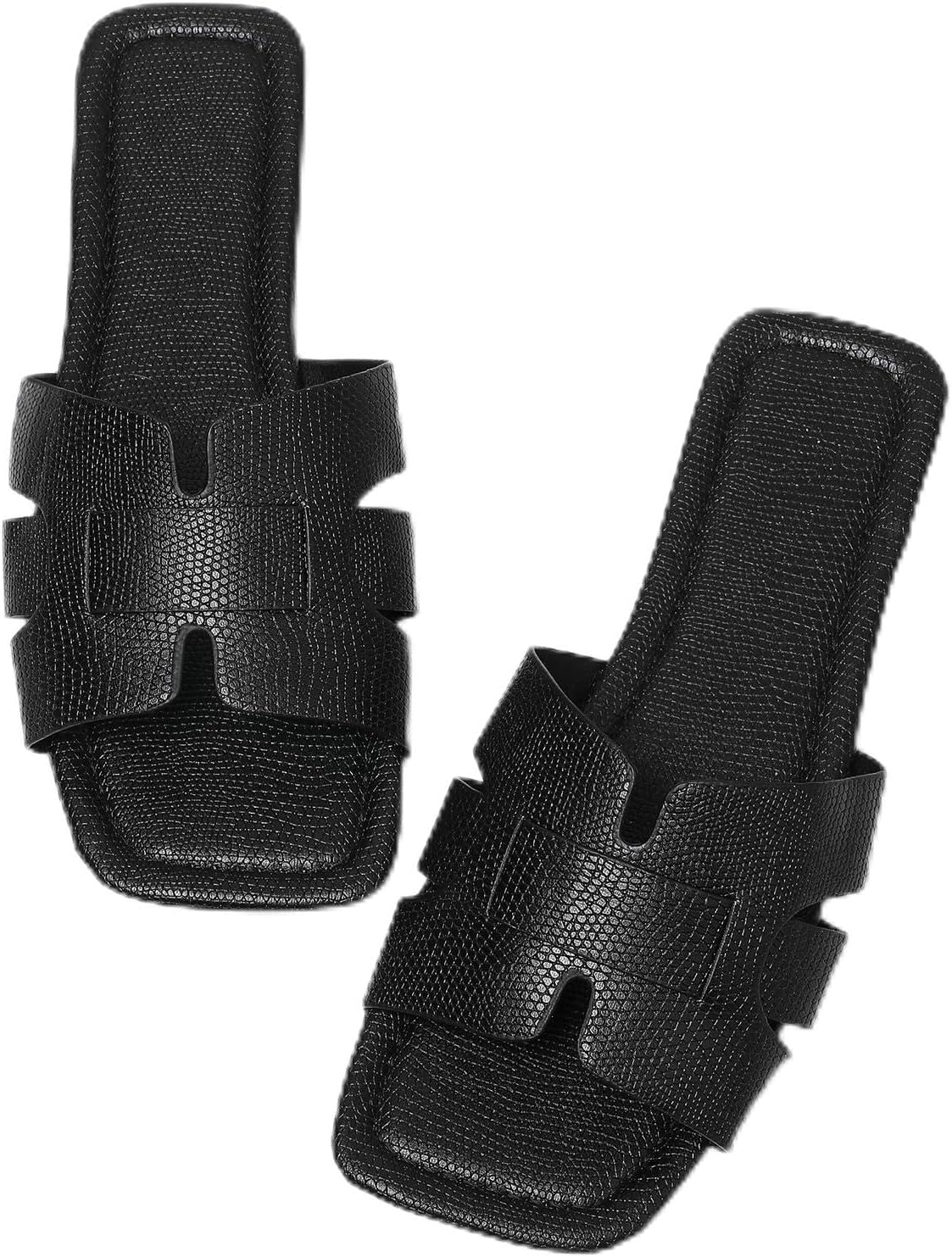 Women's Casual Flat Sandals, Comfortable Slip-On Slides