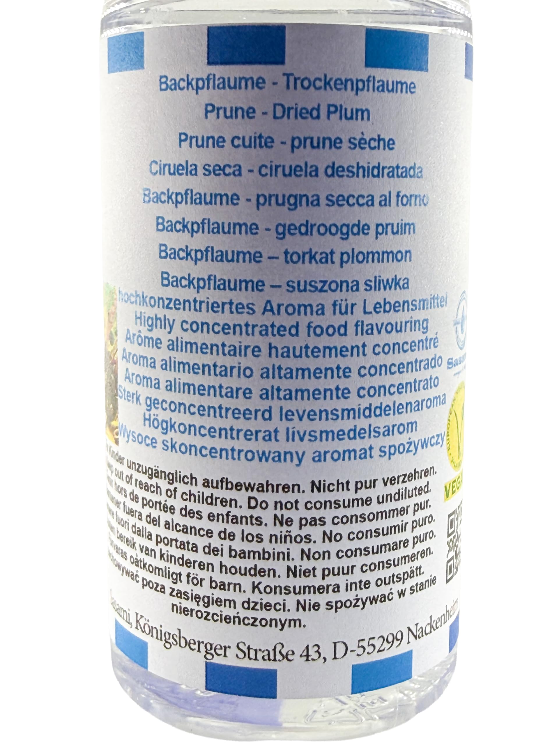 Ciruela seca - ciruela deshidratada aroma concentrado - Vegano - Sasami - 100ml