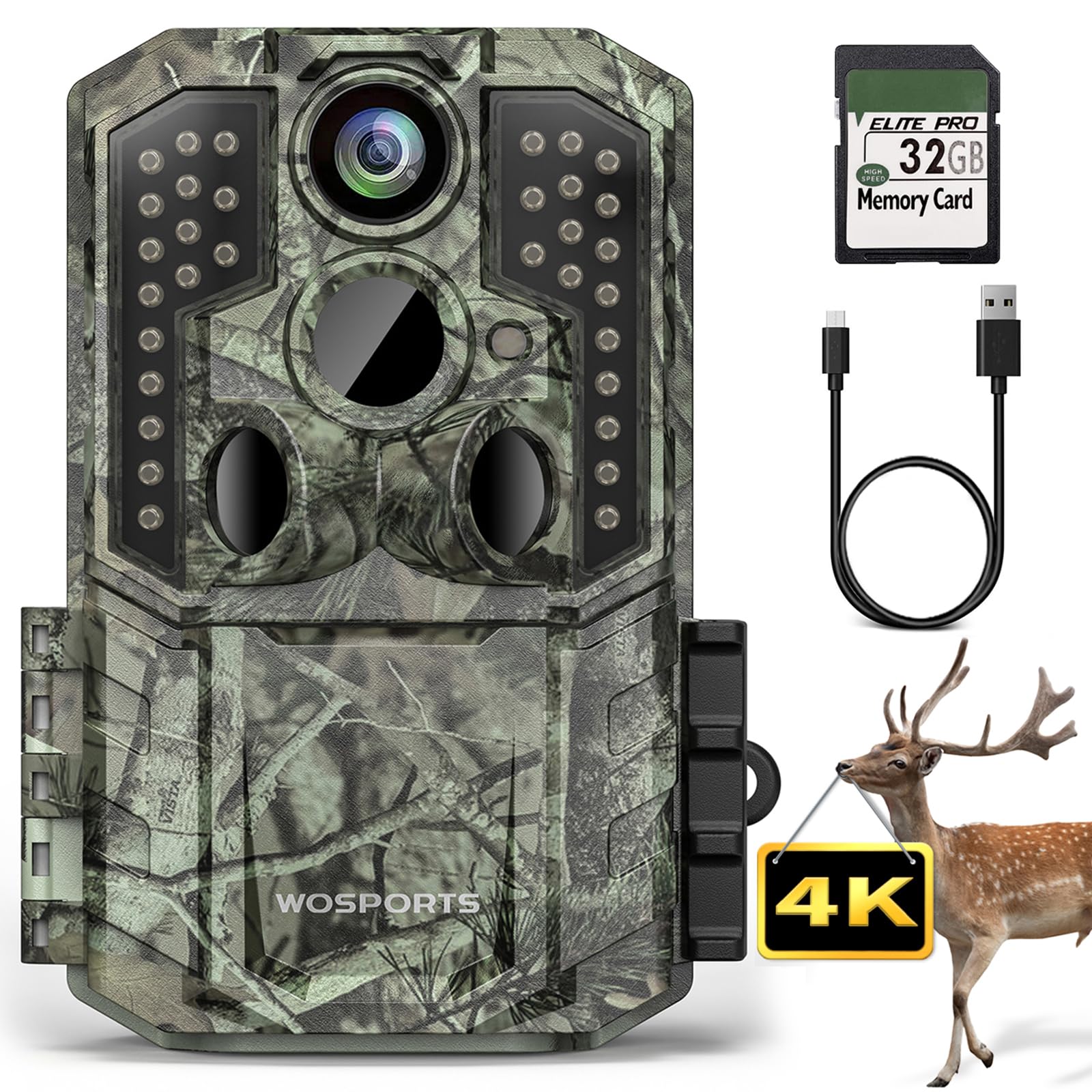 WOSPORTS G600 トレイルカメラ　防范カメラ2台 WOSPORTS G600 Trail Camera | Wildlife Camera with 4K Resolution
