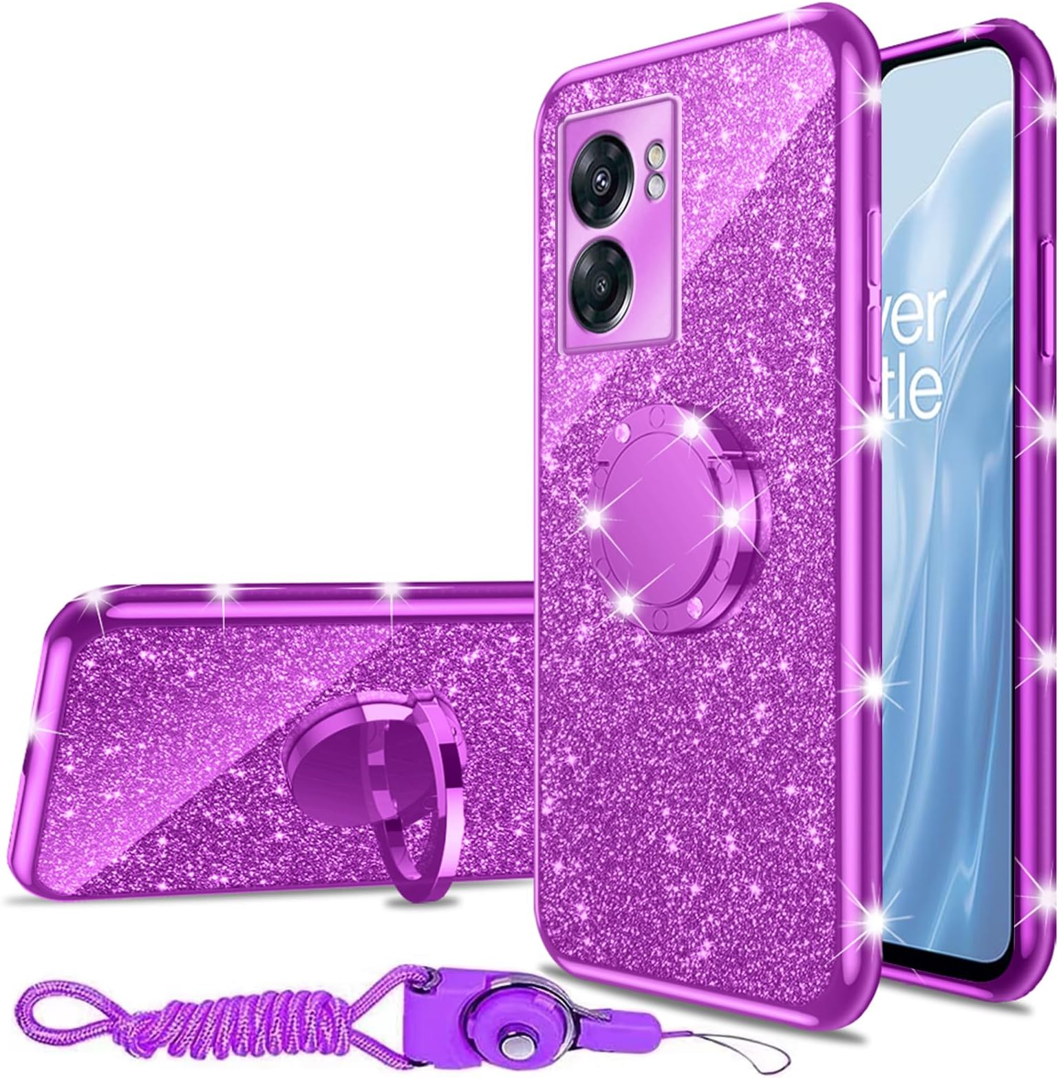 nancheng for LG K51 Phone Case, for LG Q51/LG Reflect Case Girls Women Glitter Cute