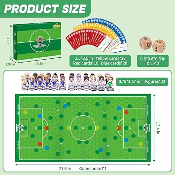 Original Soccer Board Game, Tactical Soccer Tabletop Game with Formations