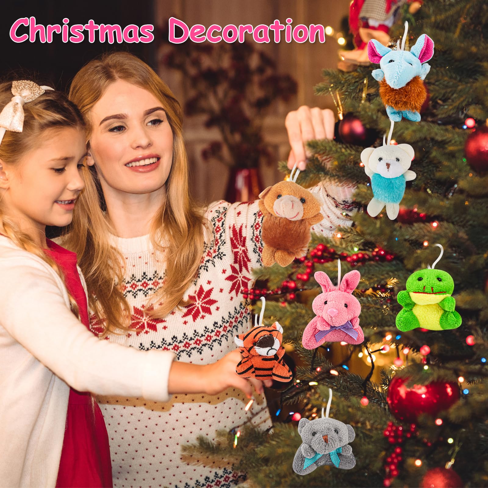 Phlognfy Mini-knuffeldierenset, 24 stuks kleine pluche knuffeldieren, kleine cadeaus voor kinderen, mini-dieren, knuffeldieren, sleutelhanger, voor jongens en meisjes, kerstcadeaus Phlognfy Mini-knuffeldierenset, 24 stuks kleine pluche knuffeldieren, kleine cadeaus voor kinderen, mini-dieren, knuffeldieren, sleutelhanger, voor jongens en meisjes, kerstcadeaus