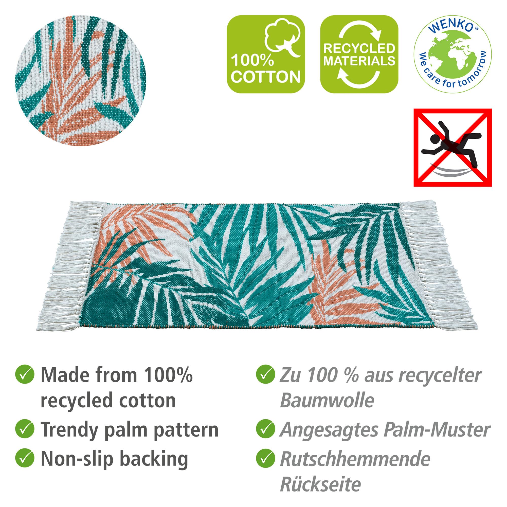 Tappeto da bagno cotone riciclato tufté, romane La Redoute Interieurs