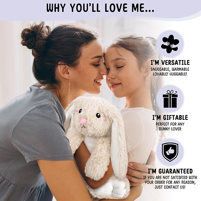 Peluche Conejito Calentable Microondas 1.5 lb - Happy Fuel - Marfil miniatura 8